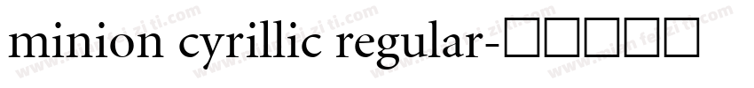 minion cyrillic regular字体转换